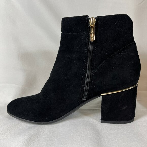 Easy Spirit Leather Suede Black Boots Gold Accent Size US 8.5 - Picture 2 of 11